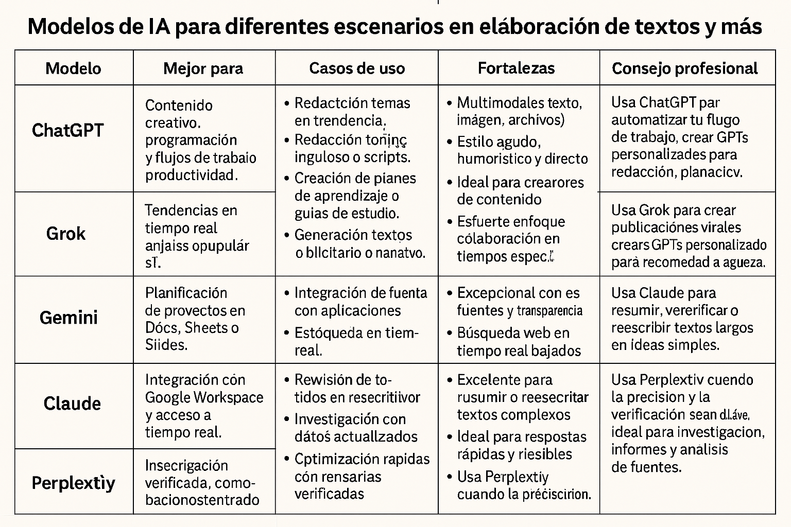 Modelos de IA paraque se utilizian